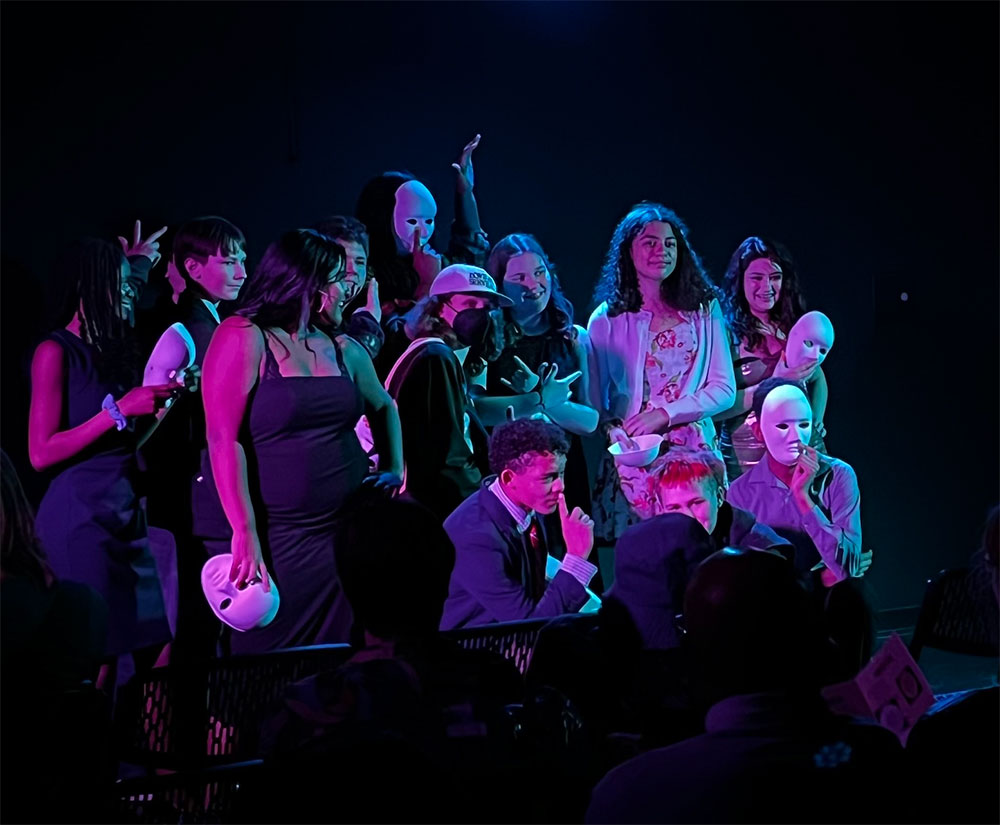 Emerson Theater students on stage during a performance