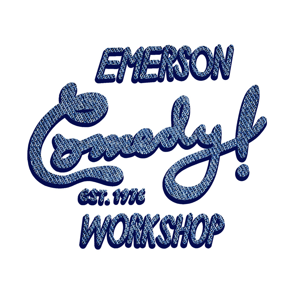 Emerson Comedy Workshop logo in cursive font