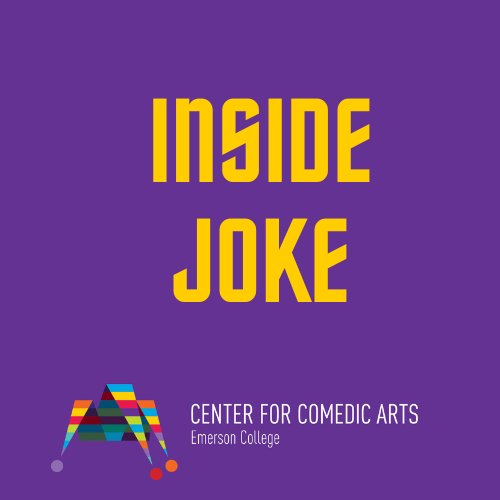 "Inside Joke" in yellow text on purple background