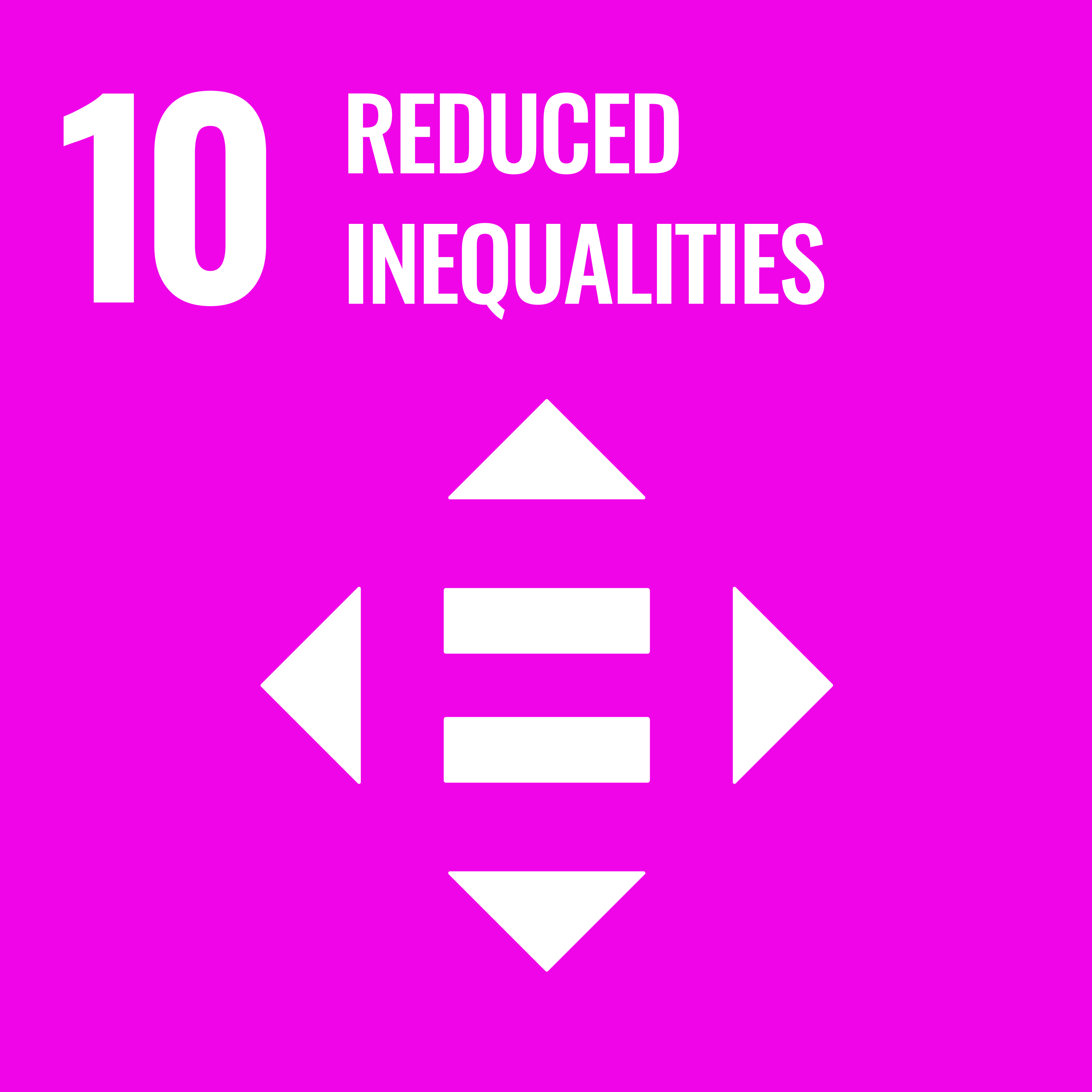 A pink graphic with the text "10: reduced inequalities"
