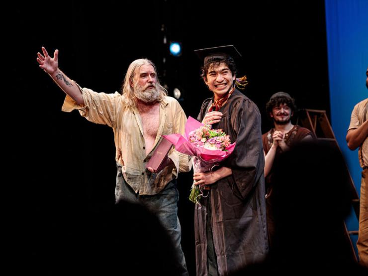 A Curtain Call Commencement: Papayoanou ’26 Celebrates Graduation on Stage