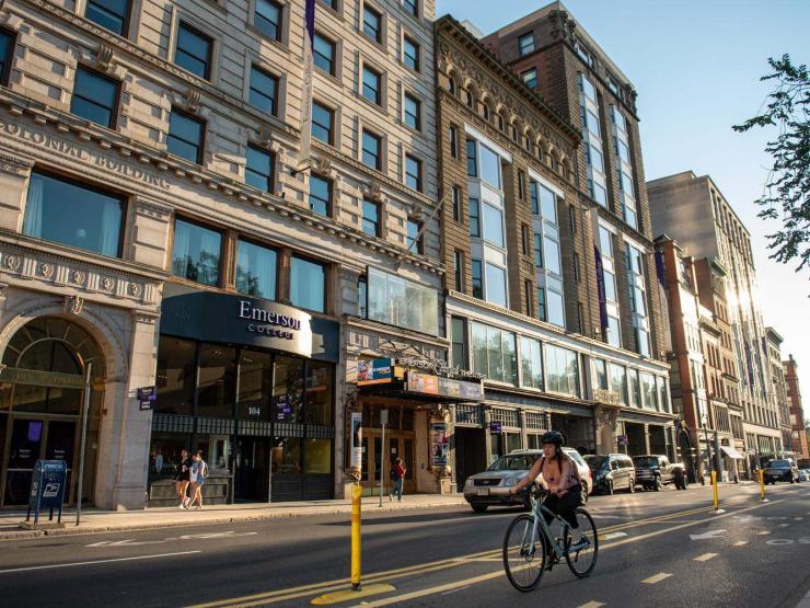 View of Boylston Street at Emerson College