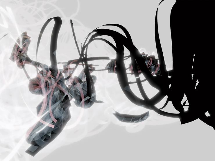 Abstract art of a virtual reality maze by Monika Grzymala