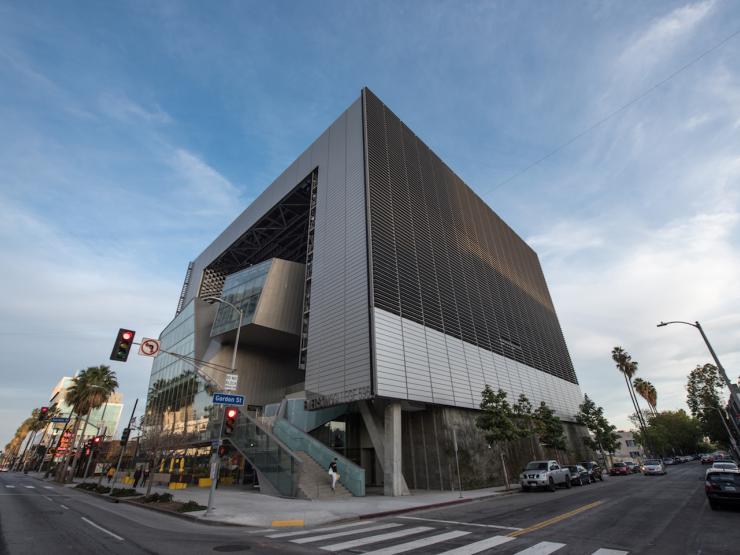 Emerson Los Angeles building on the corner of Sunset Boulevard
