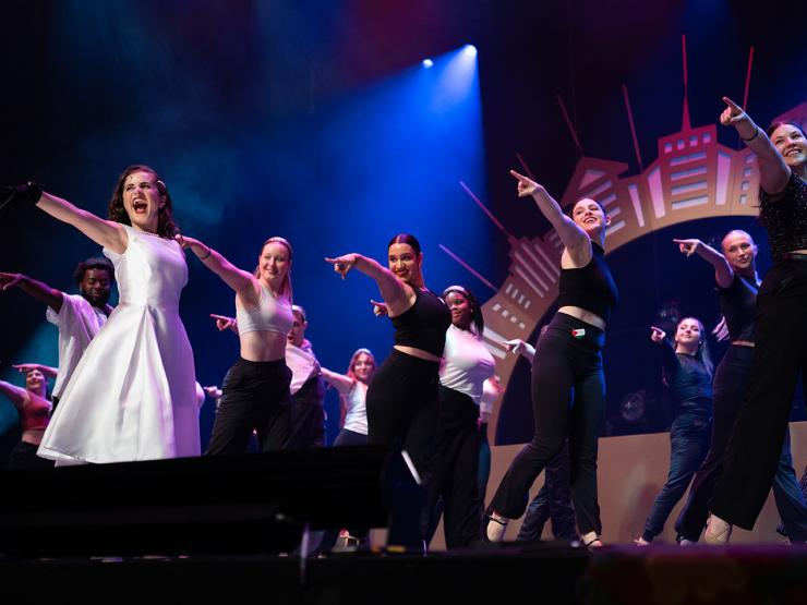 Dancers at the Evvy Awards perfoming a routine