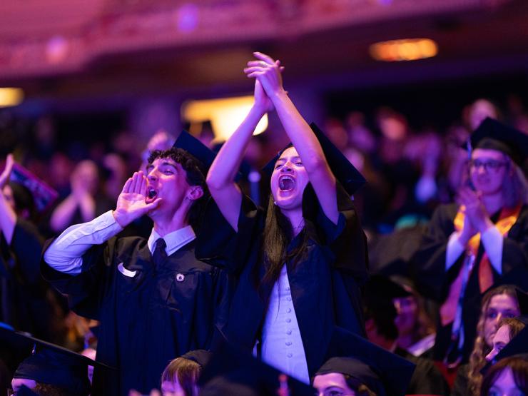 Students cheering at Commencement 2026