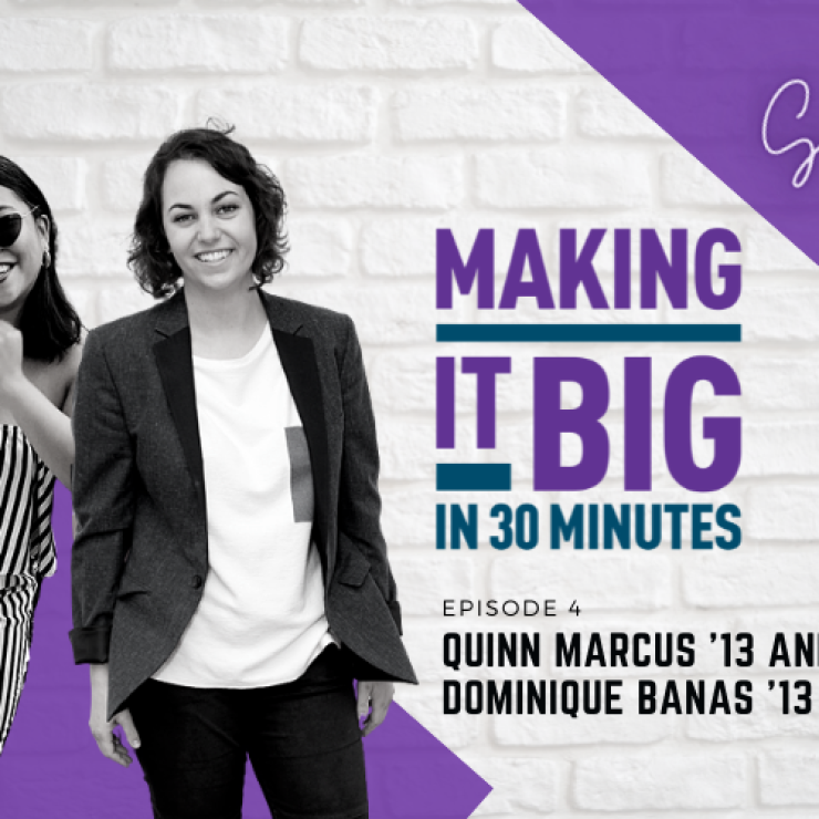 Thumbnail of Dominique Bañas and Quinn Marcus for the Making it Big in 30 Minutes Podcast