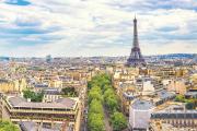 A view of Paris and the Eiffel Tower