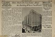 Vintage newspaper page