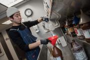 Student working in Darkroom