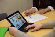 Image of someone using a communication tool