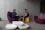 Image of two Emerson community members in conversation