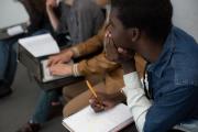 Students taking notes