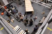 Student working on production at the Paramount Sound Stage
