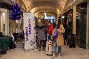 Student with suitcase on Move-In day