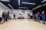 Students in practice room