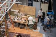 Students working in the Paramount Sound Stage