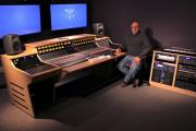 Person sitting in audio lab