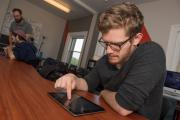 student using a tablet