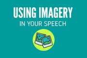 Using imagery in your speech text with solid blue background