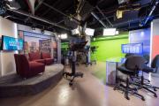 Photo of journalism production center layout without people