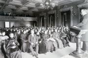 Charles Speaks to a crowd