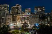 Photo of Emerson's Boylston street campus taken from the common