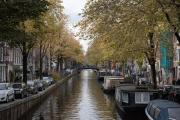 A view of a canal in Amsterdam