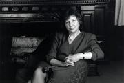 Black and white image of Jackie Liebergott, 11th President of Emerson College