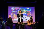 Students in a musical performance hosted by the Teach-In on Race