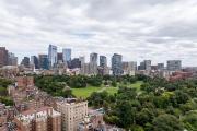 Boston skyline and Common from above