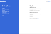 Landing page to log in or sign up for Handshake.