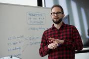Faculty member teaching business of direction