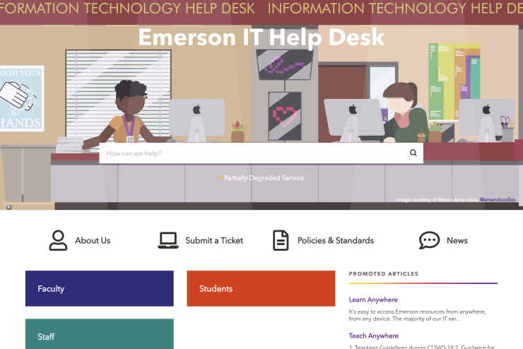 Screenshot of the IT Helpdesk Website