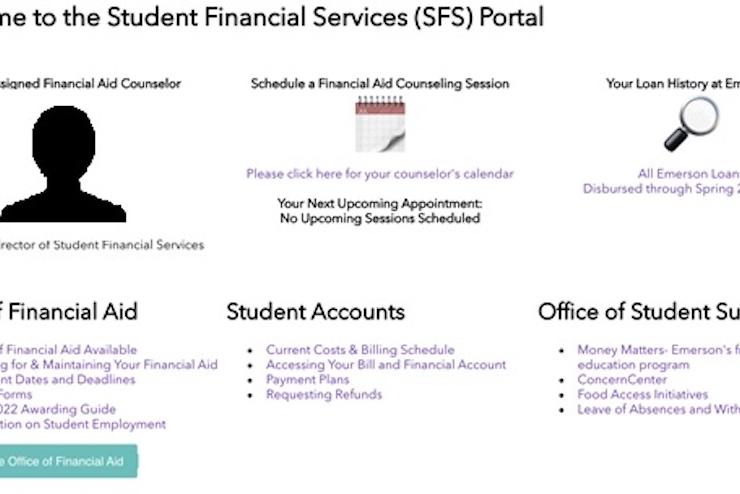 SFS Portal screenshot