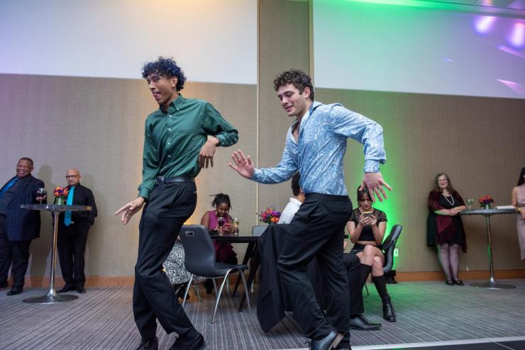 Students dancing at the 2023 Amigos Gala