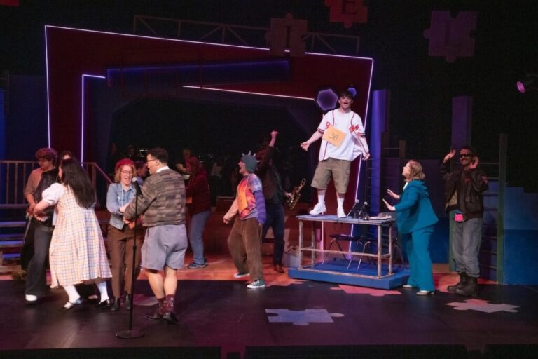 A scene from Spelling Bee showcases Lu's set design