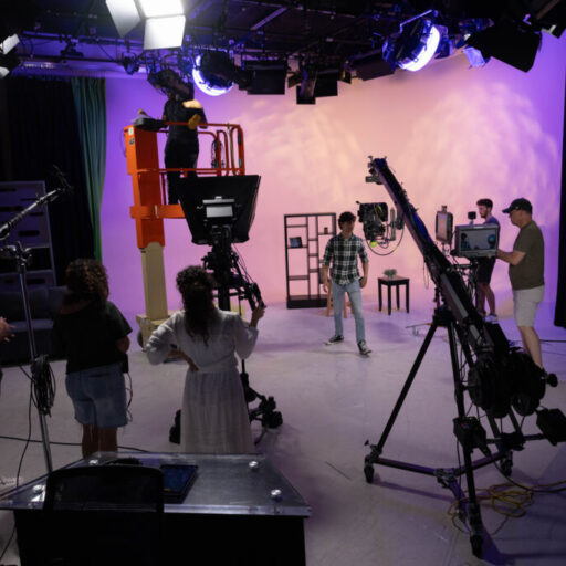 Emerson always has modern TV production equipment for students to use for classes and extracurricular projects. (Photo by Derek Palmer, MA ’20)