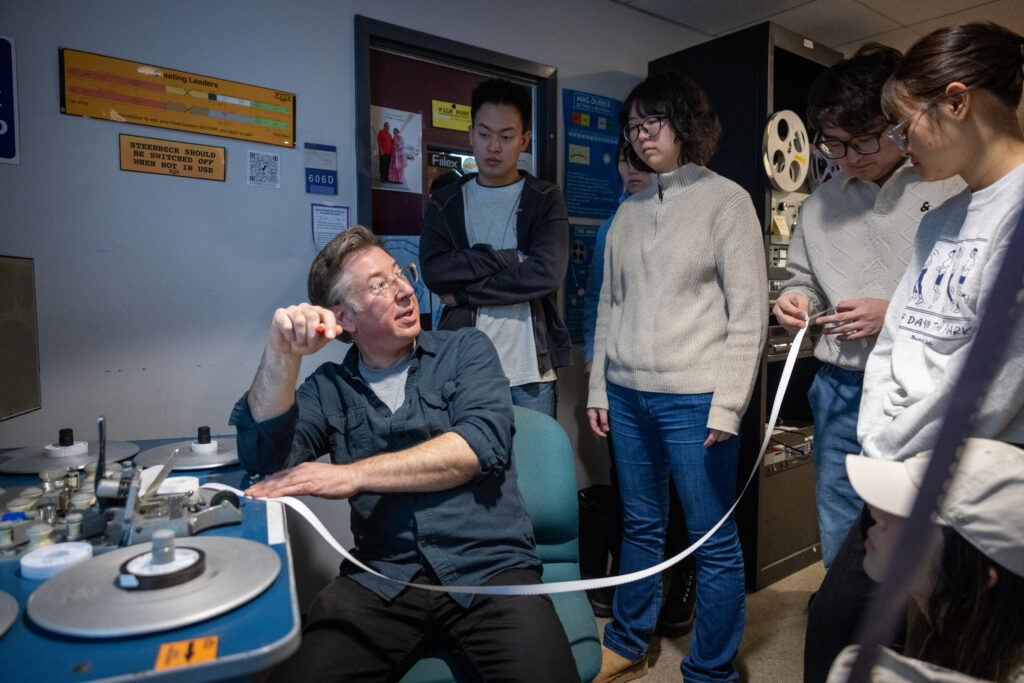 SOF Associate Professor Paul Turano teaches Analog Film Production. (Photo by Derek Palmer, MA ’20)