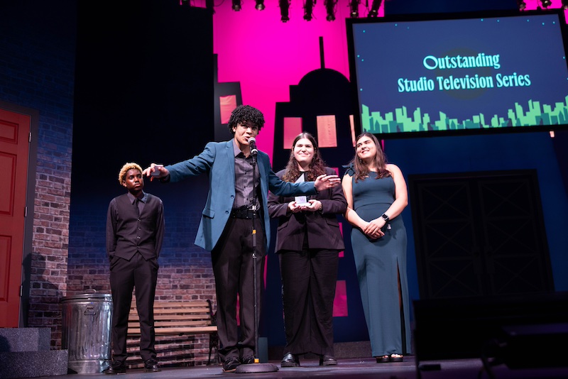People on stage