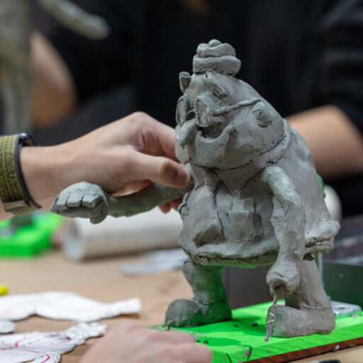 Molded clay figure