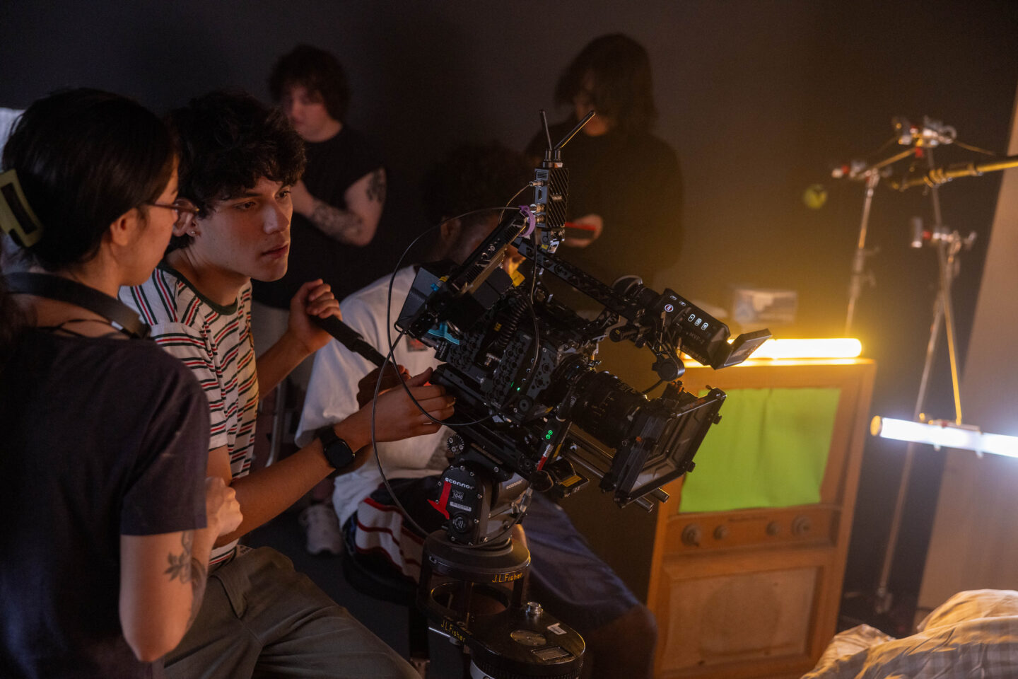 Emerson College's School of Film, Television, and Media Arts, SoF, Emerson College, film production, paramount sound stage, movie set, film set Emerson College's School of Film, Television, and Media Arts Paramount Sound Stage