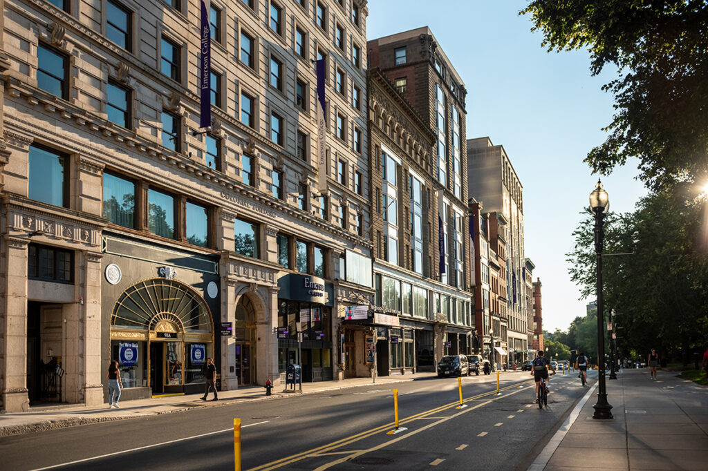 Campus lookin down Boylston Street