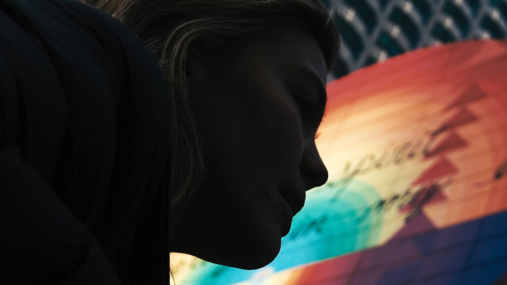 woman in silhouette