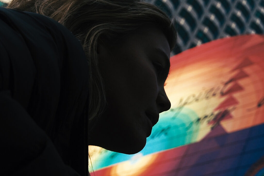 woman in silhouette