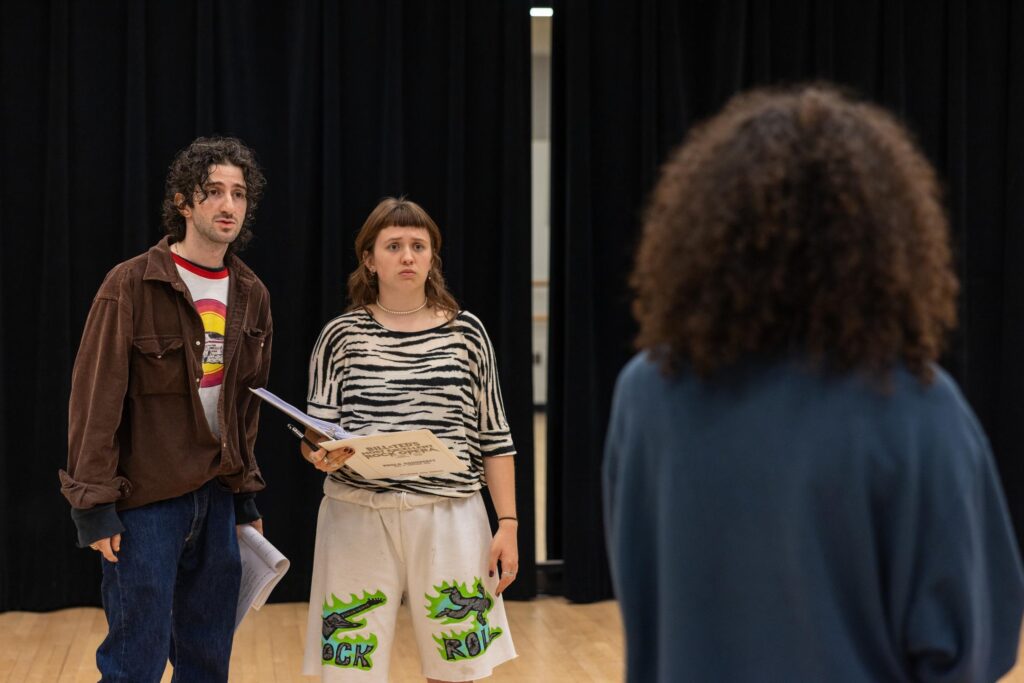 Two actors rehearse