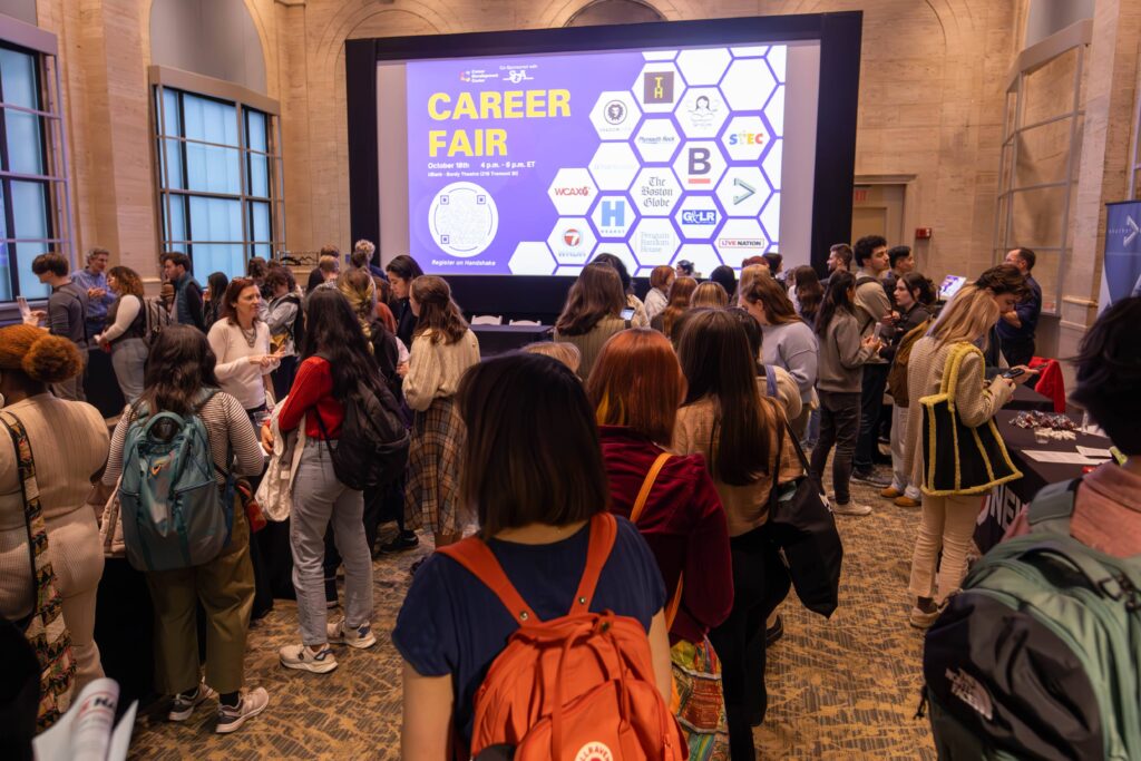 Students attend the Internship and Career Fair