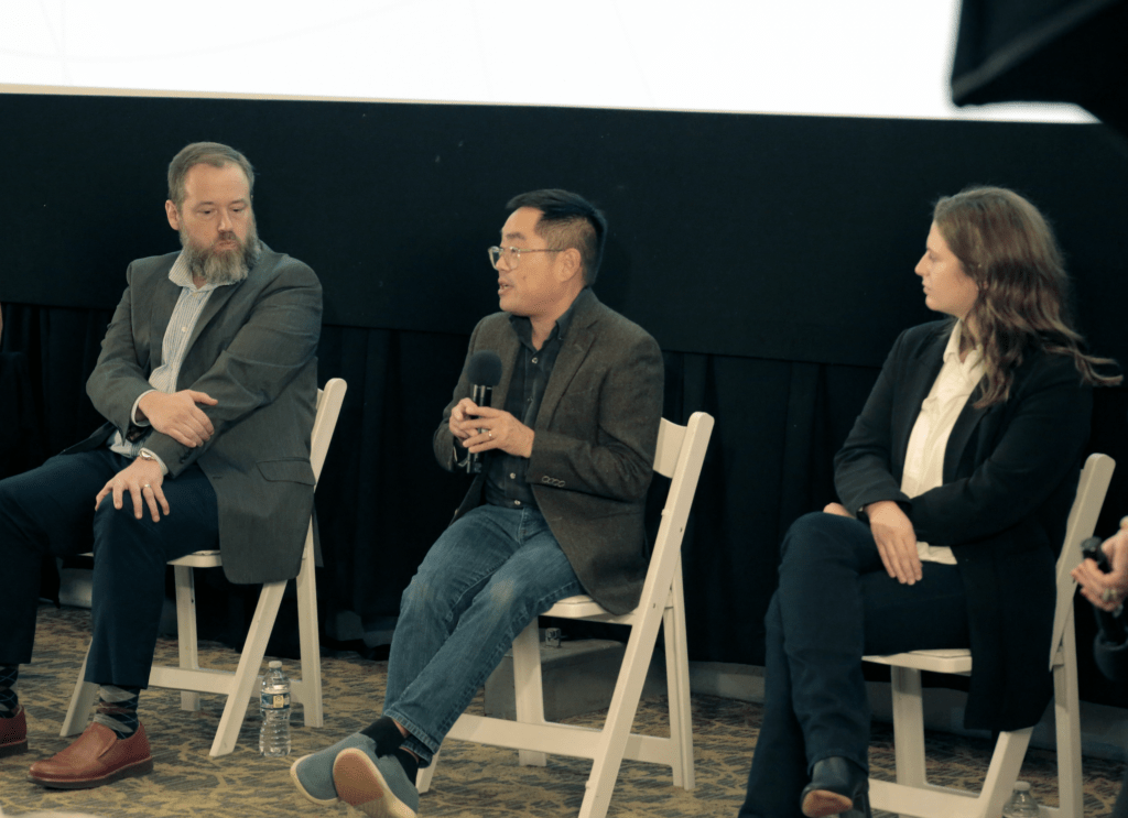Brian Basgen, Ed Lee, and Sarah Calmas