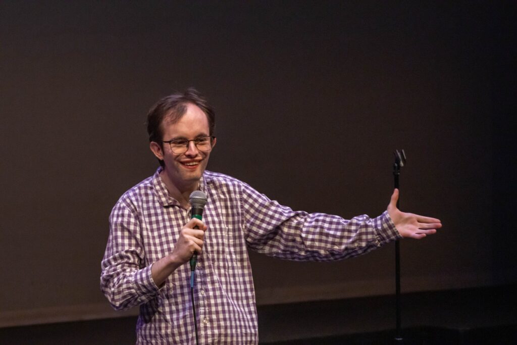 Jonah Bowen performs stand up.