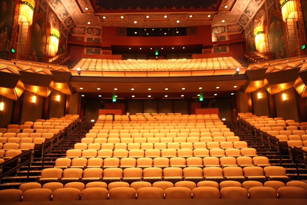 A look at the inside of the Paramount Center's seating with no one in it